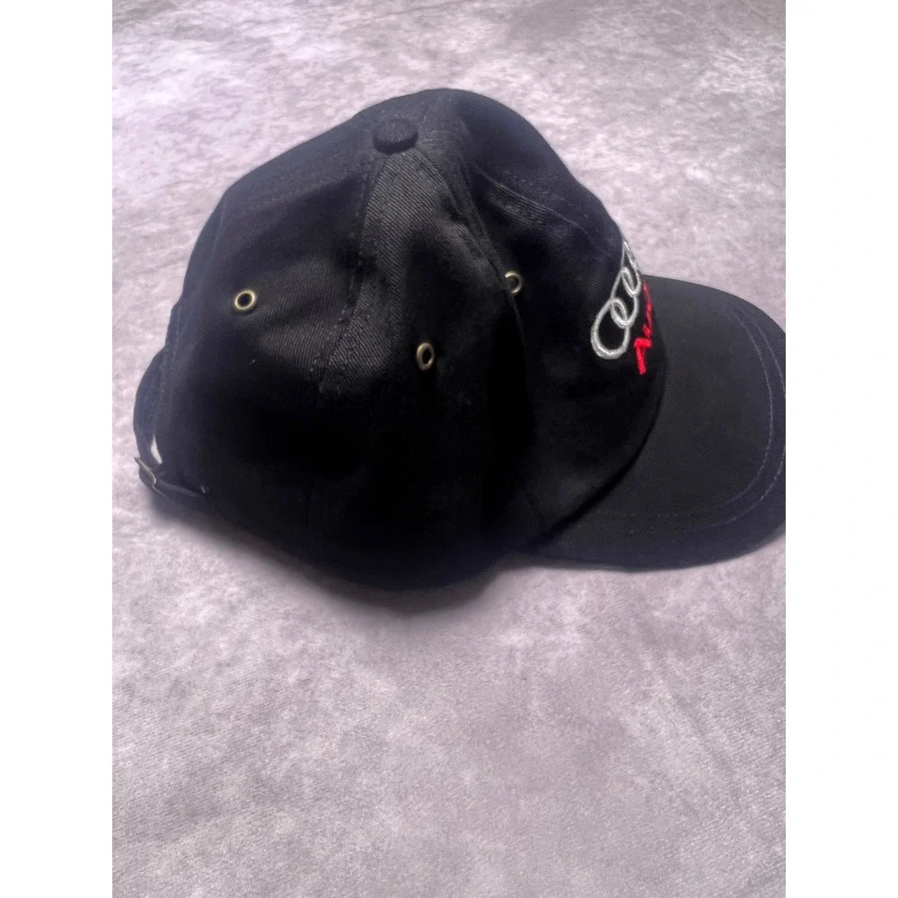 Audi by Roots Baseball Cap Unisex OS Black Embroidered Logo Adjustable Strapback
